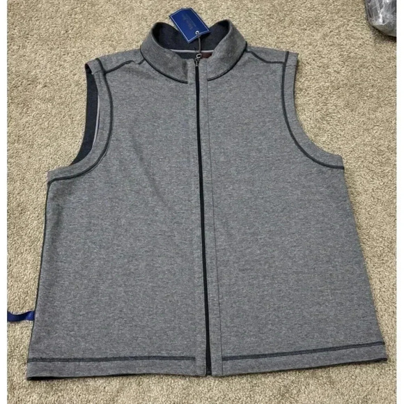 NWT WILKENS BROS Men’s Gray Reversible Cotton Blend Vest XXL Basic Staple Casual - Picture 2 of 9